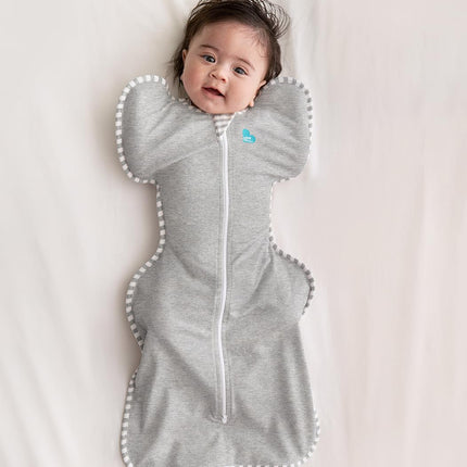 Love to Dream Swaddle UP, Baby Sleep Sack, Self-Soothing Swaddles for Newborns, Improves Sleep, Snug Fit Helps Calm Startle Reflex, New Born Essentials for Baby, Small 8-13lbs, Gray