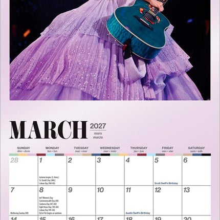 Taylor Swift OFFICIAL | 2027 7 x 14 Inch (Hanging) Monthly Mini Wall Calendar | BrownTrout | Music Pop Singer Songwriter Celebrity