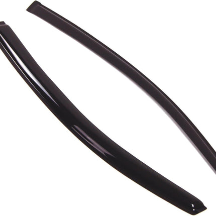 TuningPros Outside Mount Window Vent Visors Rain Guards Compatible with Honda Civic Coupe 2012-2015 | Side Window Wind Deflectors Rain Shields | Black Tinted, 2 Pcs Set, BGWV-225