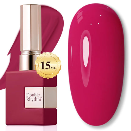 15ML Gel Nail Polish Pure Sheer Same Color Same Bottle Soak Off Gel Polish Art Manicure Salon DIY at Home for Women (Burgundy-A1129)