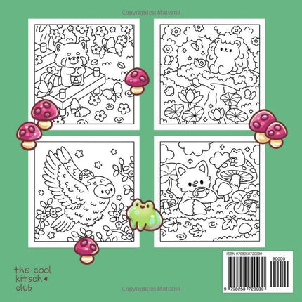 Whimsy Days: A Kawaii Coloring Book with Adorable Woodland Animals & Cozy Scenes: 30 Coloring Pages With Red Panda, Hedgehog, Frog, Fox, Owl and others (Sweet & Kitsch)