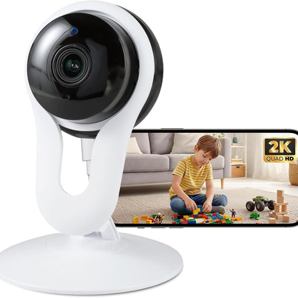 Indoor Camera for Pet & Baby Monitoring, 2K Clear View, Motion Alerts & Night Vision, 2-Way Audio, Easy Setup Home Security Cam, Alexa & Google Home Compatible, 2.4G Wi-Fi only
