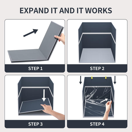 Waterproof Cat Litter Box Enclosure Splash Guard, 27.1"x21.6"x16.5"