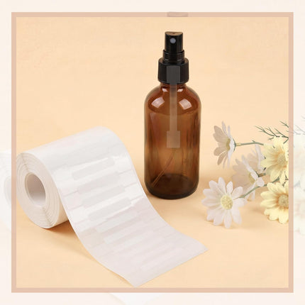 Teling 1 Roll 500 Pcs Tamper Evident Tape 4 x 0.5 Inch Tamper Proof Stickers Decals Evident Transparent Blank Labels Resistant Stickers for Food Drink Packaging Sealing Delivery Supply