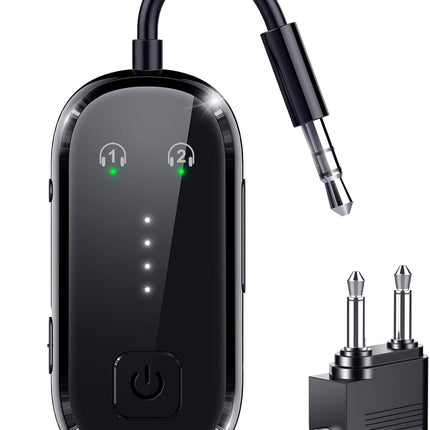 2026 Upgraded Pro Bluetooth 6.0 Transmitter Receiver|Bluetooth Adapter for TV/Airplane/Gym to Wireless Headphones/All Airpods,Dual Link & Low Latency,Wireless Adapter for Car/Home Stereo