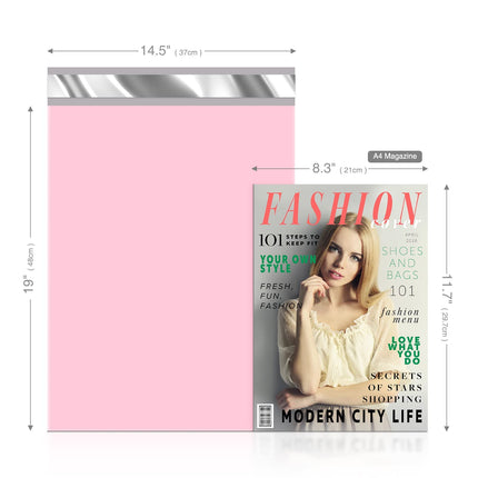 Bolsas de envío Poly Mailers 14.5x19 Inch 50pc para pequeñas empresas rosa