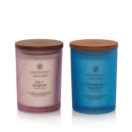 Vela aromática en frasco mediano Serenity + Calm (lavanda y tomillo) decoración para el hogar idea de regalo naranja tiempo de combustión de 50 horas