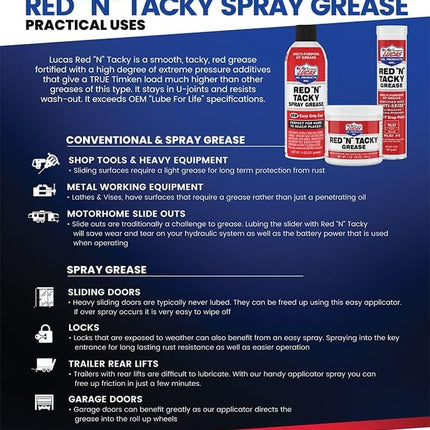 Lucas Oil 10318 Red N Tacky Grease 3 Ounce Combo Pack