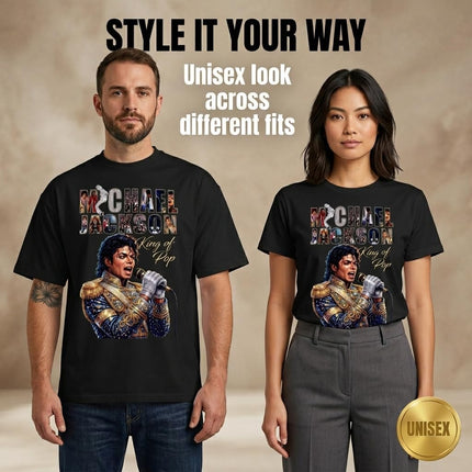 Music Legend Graphic T-Shirt | Vintage Pop Icon Tribute Tee | Greatest Entertainer Fan Gift | Retro Concert Style Fan Apparel