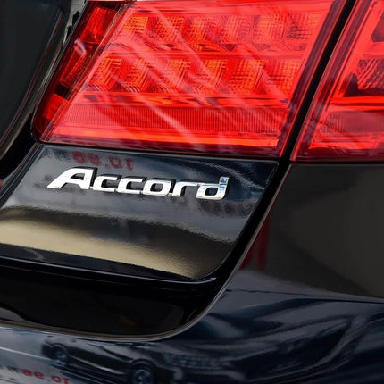 3D Emblem Replacement for Accord Parts Car Trunk Rear Door Badge Decal (B Silver)