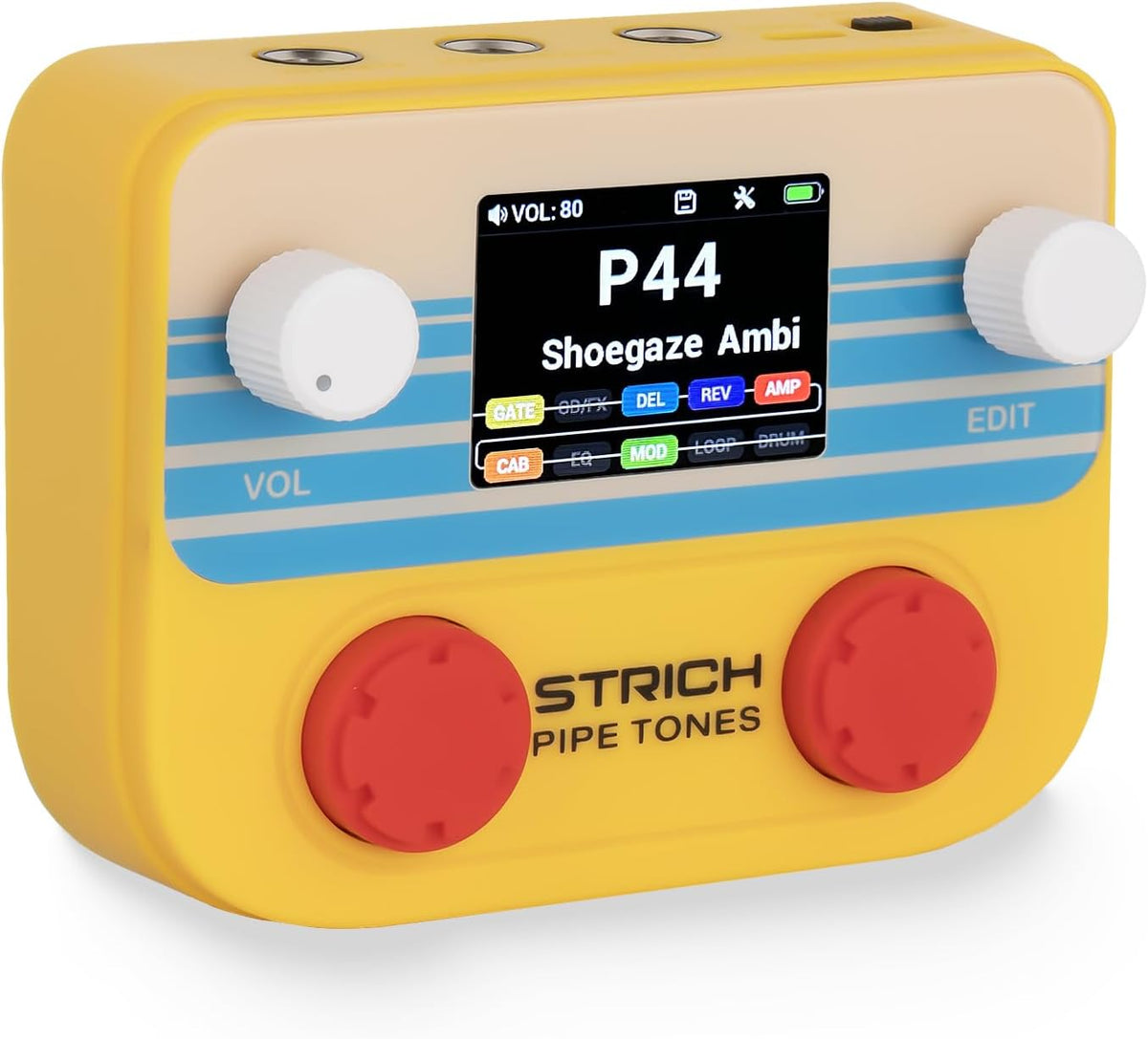 Pocket Multi-Effects Processor for Guitar and Bass with 10 Effect Modules 125 Effects 40s Looper 100 Drum Patterns USB