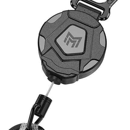 MNGARISTA Retractable Keychain, Heavy Duty Carabiner Badge Holder, Tactical ID Badge Reel with 31.5” Steel Retractable Cord, 8.0 oz