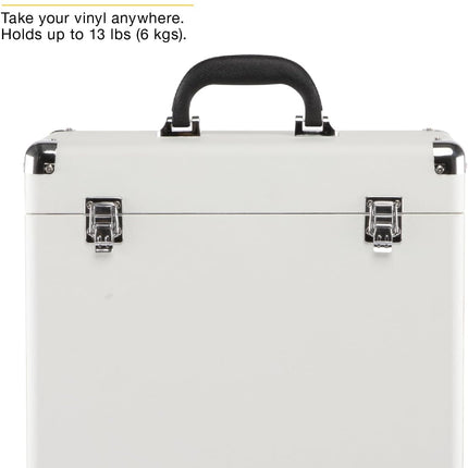 Victrola Collector II (2026 Model) – Vinyl Record Storage Case – Hold 30+ Vinyl Turntable Records, Heavy-Duty Hardware, Soft Interior Lining, Portable Box with Carry Handle (Turquoise)