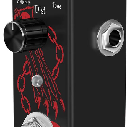 HOLY WAR Heavy Metal Distortion Pedal - 3 Mode (Lo/Hi Boost) True Bypass, Mini Metal Casing, Guitar Effects Pedal