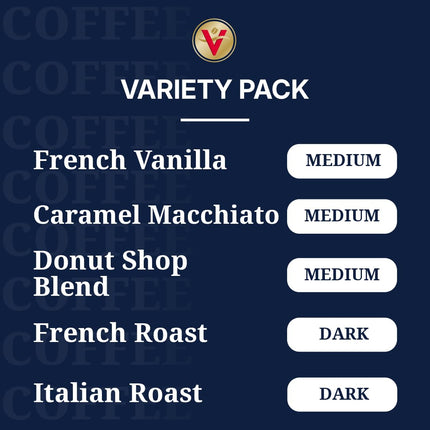 Victor Allen's Coffee Variety Pack, 120 Count, Single Serve Coffee Pods for Keurig K-Cup Brewers