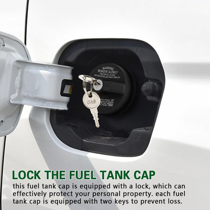 Locking Gas Cap, Car Fuel Tank Cap with Key Compatible with Most Vehicles, Lock Fuel Cover Accessories Replaces OEM# 10504 77300-47020