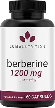 Luma Nutrition Berberine HCl 1200mg 60 Vegan Capsules Non-GMO supplement bottle