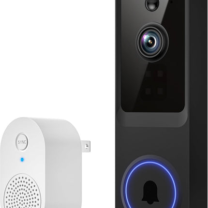 SoraNari Wireless Video Doorbell Camera,1080P FHD, Motion Detection, Two-Way Audio, Night Vision, Cloud Storage, Battery Powered, 2.4GHz Wi-Fi Only, Indoor Outdoor Surveillance