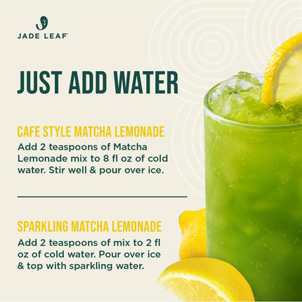 Jade Leaf Matcha Lemonade Drink Mix - Premium Japanese Ceremonial Grade Matcha Green Tea Powder, Organic Cane Sugar - Refreshing Café Style Matcha Lemonade Powder, 5.8 Ounce / 165g (Pack of 1)