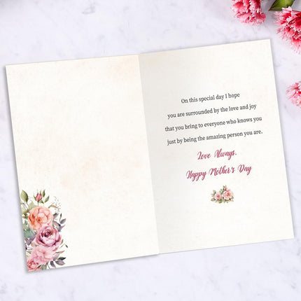 Mother’s Day Card for Godmother, Mothers Day Gift for Godmother, 5.3 x 8 inches, Luxury Kraft Envelope with Gold Seal Sticker