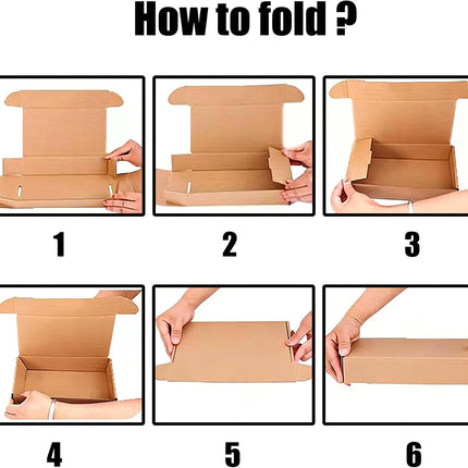 6 Pack 7x5x3in Corrugated Shipping Boxes, Small Brown Cardboard Mailing Boxes Heavy-Duty Triple-Wall Carton for Shipping/Packing/Mailing/Small Business, 170x120x70mm