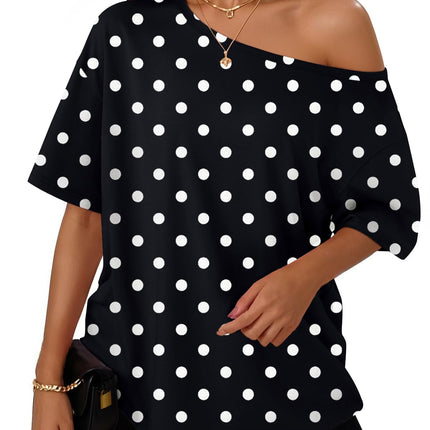 Tops de Hombros Descubiertos para Mujer, Camisetas de Verano Oversized 2026