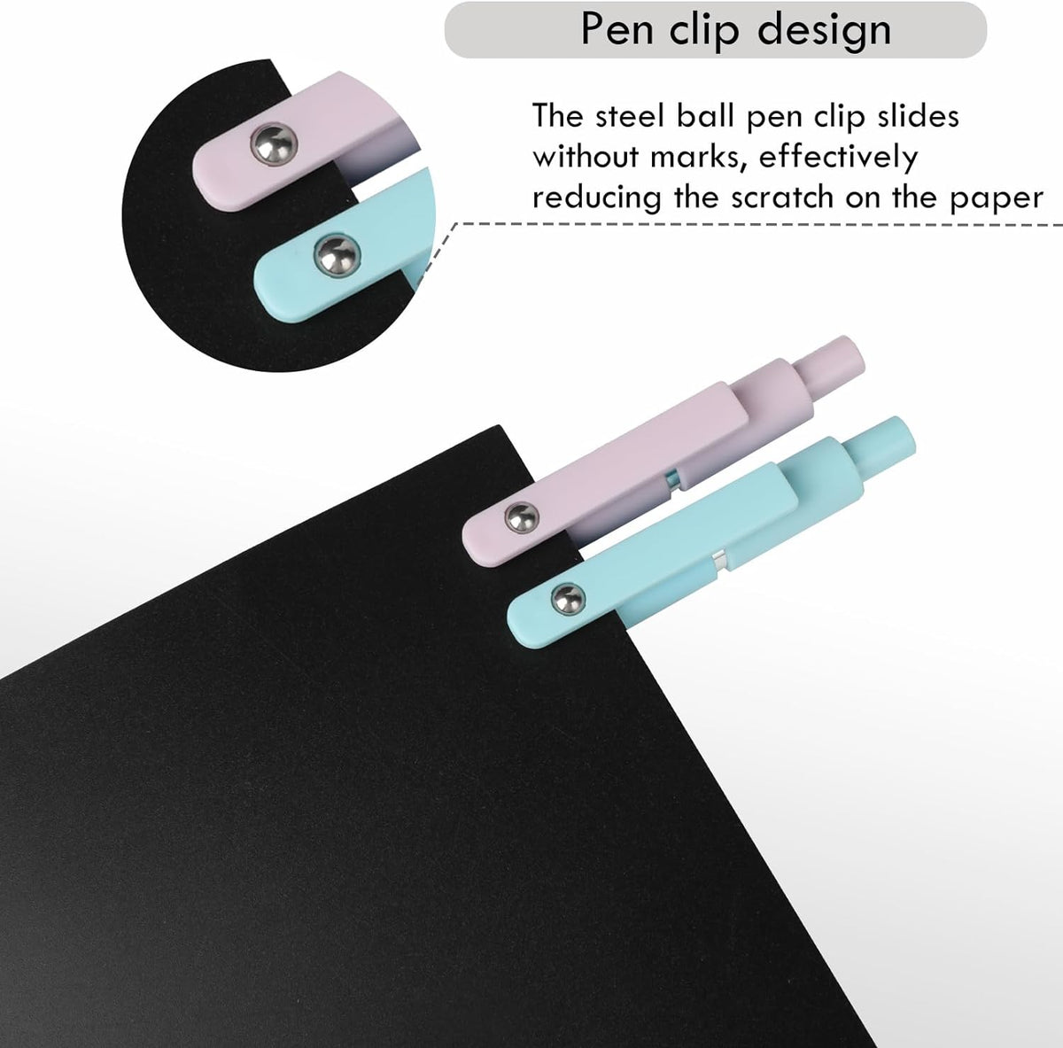 Gel Pens, 6-Pack, 0.5 mm Fine Point, Black Ink - photo 4