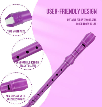 Purple C Key Soprano Recorder for Kids and Beginners - photo 3