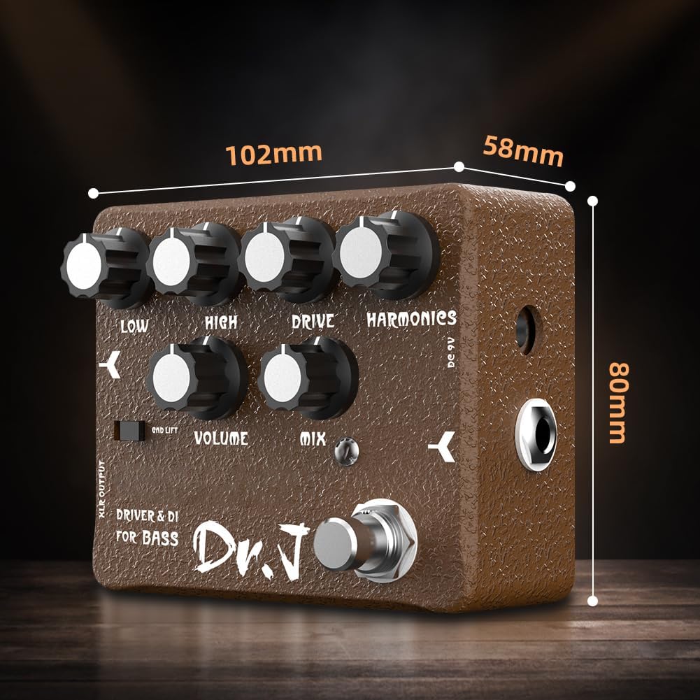 Bass Overdrive Amp Simulator Pedal with DI and XLR Output - photo 5