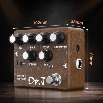 Bass Overdrive Amp Simulator Pedal with DI and XLR Output - photo 5