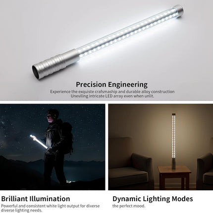 LED Bottle Service Light Stick, Rechargeable Portable Aluminum Light Wand, 60CM High Brightness LED Light Bar for Nightclubs, VIP Bottle Service, Parties, Events and Outdoor Adventures