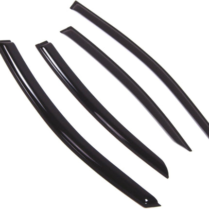 Tuningpros WD2-844B Dark Smoke 4 Pcs Set Window Visor (Outside Mount) Deflector Rain Guard Compatible with 2017-2018 Subaru Legacy Sedan