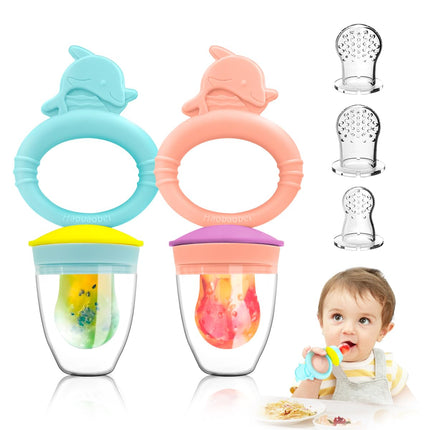 Baby Solids/Frozen Fruit Feeder Pacifier, Infant Teether Toy 4M+, BPA-Free Silicone Pouch & Nipple - photo 10