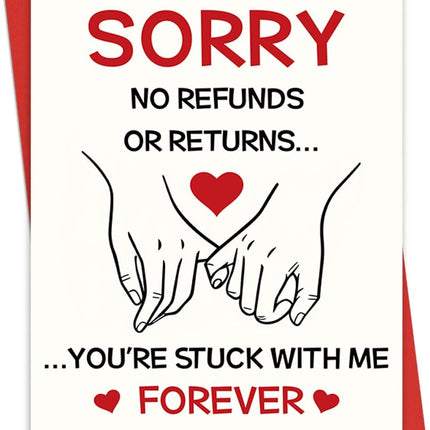 Funny Anniversary Card for Him Her, Romantic Anniversary Card for Boyfriend Girlfriend, Cute Love Card for Husband Wife, Funny Anniversary Card Gift for Women men
