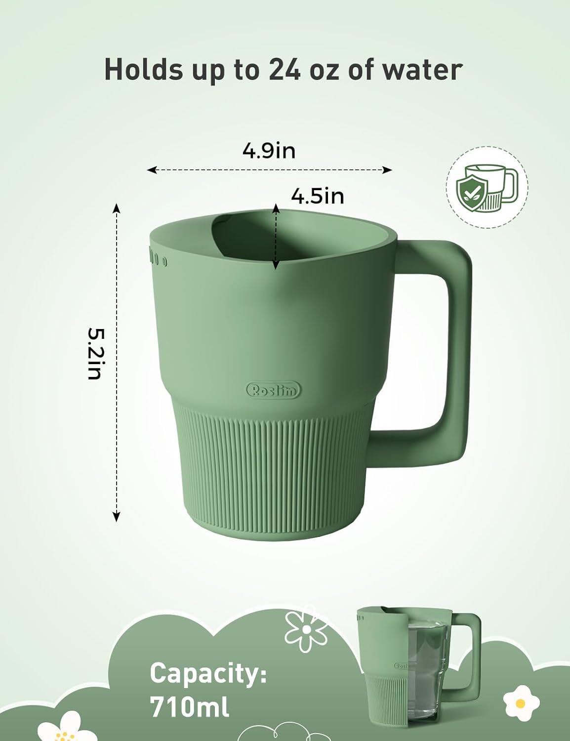 Silicone Baby Bath Rinse Cup - Shampoo & Body Washing Rinser for Kids & Toddlers, Lightweight Bath Cups - photo 2