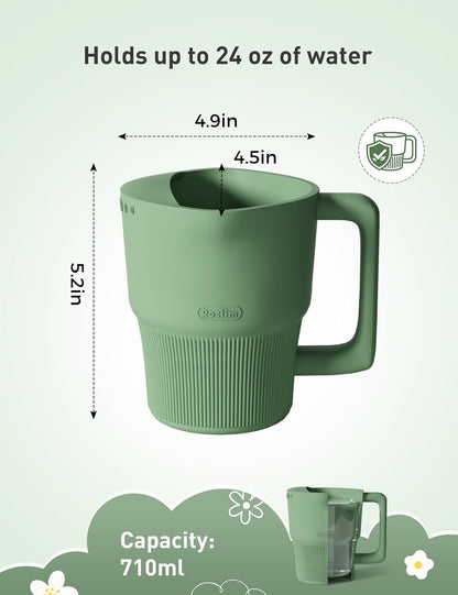Silicone Baby Bath Rinse Cup - Shampoo & Body Washing Rinser for Kids & Toddlers, Lightweight Bath Cups - photo 2