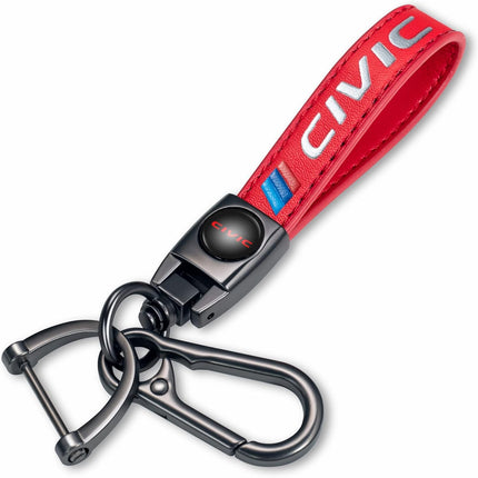 Genuine Leather Car Key Chain Keyring Keychain Accessories Family Present Black