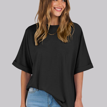 Womens Tops Summer Short Sleeve Oversized T Shirts 2026
