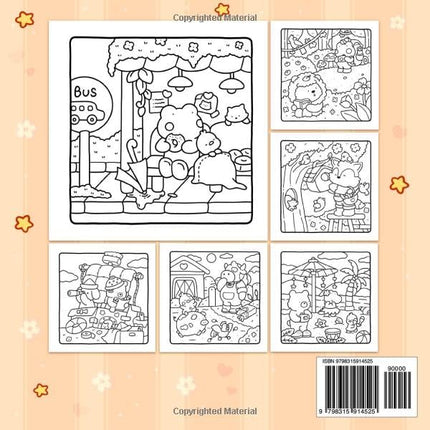 Little Cuddles: Coloring Book for Adults and Teens Featuring Cute Animal Friends for Relaxation (Cozy & Cute Coloring)