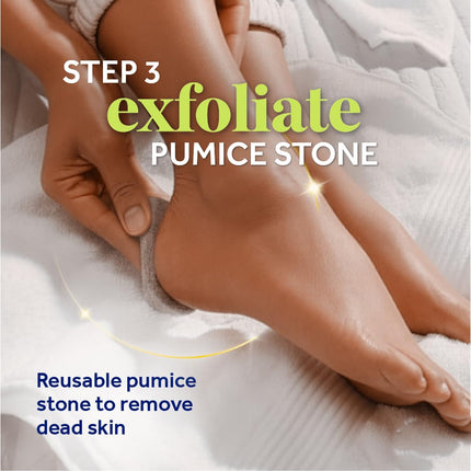 Dr. Scholl’s Pedi Perfect 4-in-1 Pedicure Kit - The Ultimate at-Home Spa Pedicure Experience, Foot Soak, Exfoliating Mask, Moisturizing Cream, Pumice Stone Callus Remover, Soft Smooth Feet in Minutes
