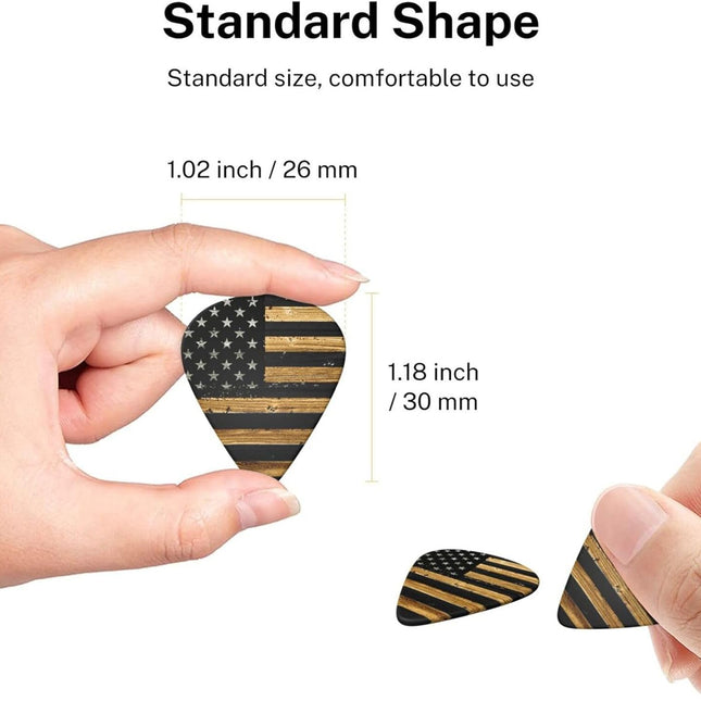 6 Pack Premium 0.73mm Guitar Picks, Stylish Design, Comfortable Grip