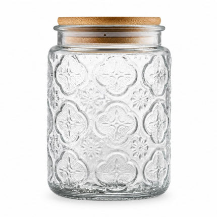 Vintage Glass Jar with Lid, 23.7oz Coffee Canister