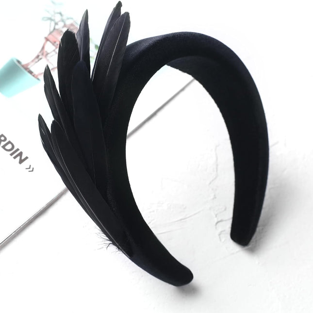 Vintage 1920s-Style Feather Headband for Cocktail Looks