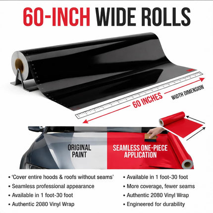3M 2080 Series Matte Black (M12) Vinyl Wrap Film - 5ft x 1ft - 5 sq ft - Dual Cast Bubble Free Air Release Technology - Professional Grade Automotive Vinyl