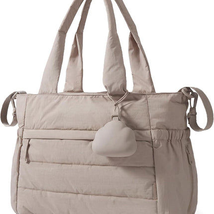 BAGSMART Diaper Bag Tote, Hospital Bag for Labor Delivery, Puffy Maternity Travel Diaper Tote, Baby Bag with Pacifier Case