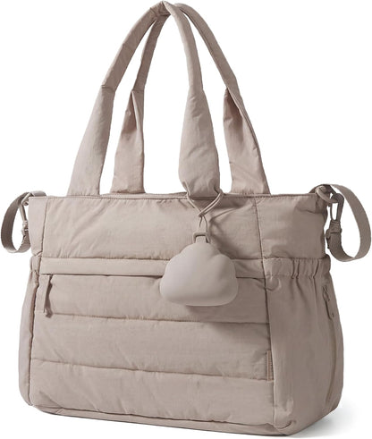 Large Diaper Bag Tote with Changing Pad and Pacifier Case