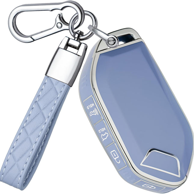 For Kia Key Fob Cover with Keychain - TPU Key Case Shell Protector