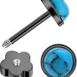 G23 Titanium Handmade Turquoise Stud Earrings