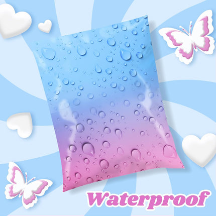 Metronic Cute Poly Mailers 10x13" 20pc Small Shipping Bags, Strong Adhesive Mailers Poly Bags for Small Business, Waterproof Mailing Envelopes for Packing Shipping Clothes Gifts, Gradient BluePink