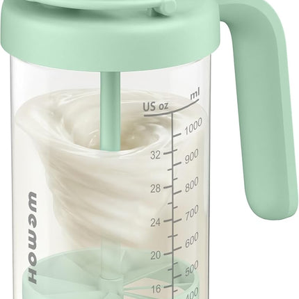 Borosilicate Glass Formula Mixing Pitcher – 32oz True Mixing Capacity, Time Dial for Freshness Tracking, Dishwasher-Safe, BPA-Free Lid, Perfect for Breastmilk Pitcher Method & Multi-Baby Feeding